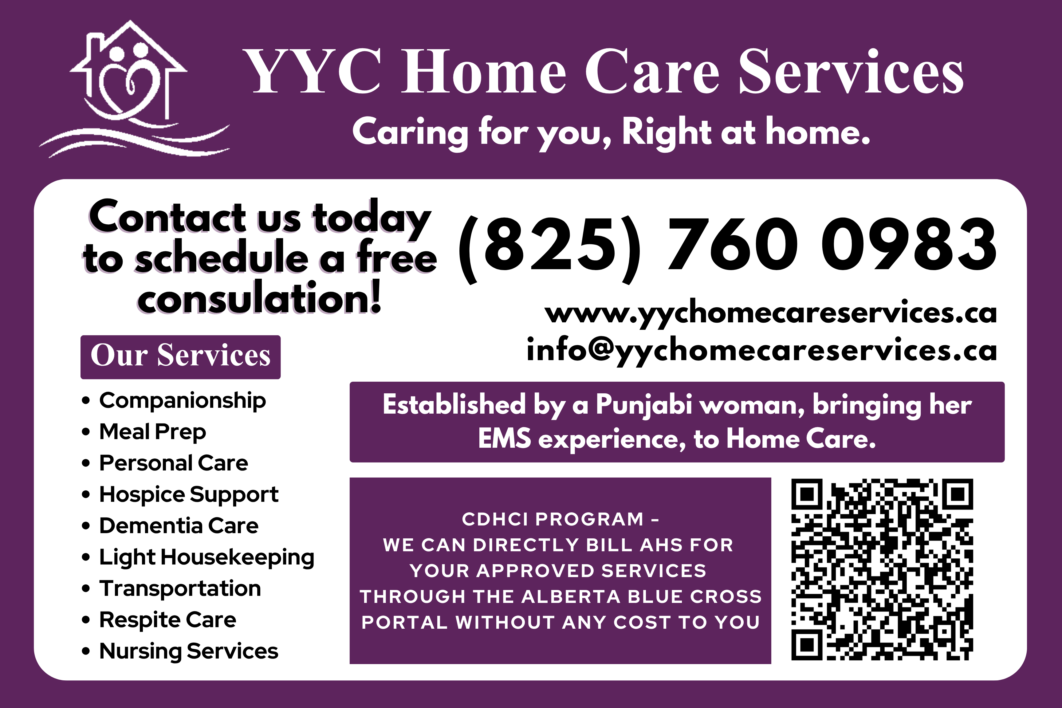 6x4 ft Banner YYC Homecare
