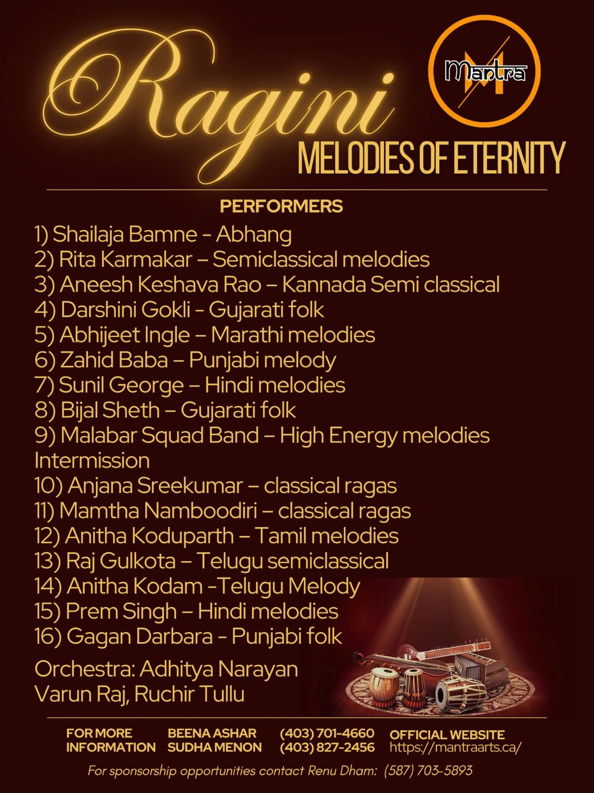 Ragini Poster program lineup